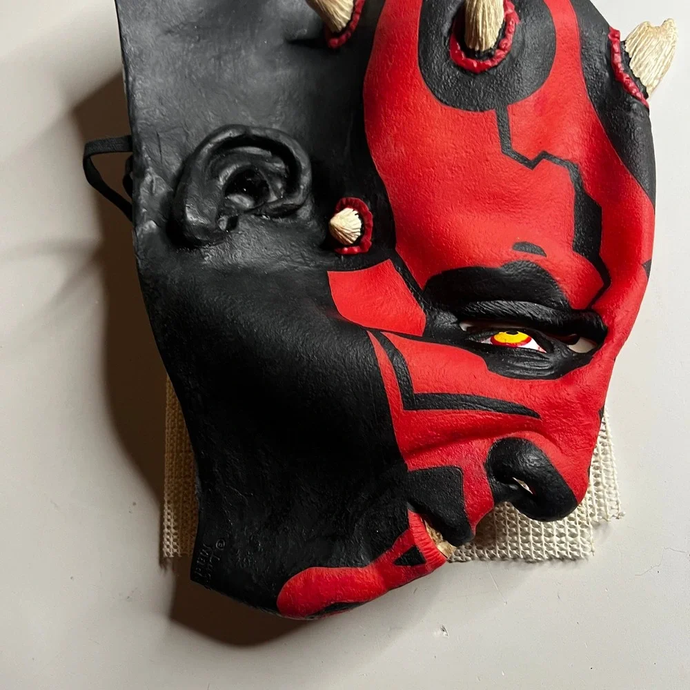 Star Wars Darth Maul Latex Mask Vintage Lucasfilm Ltd Sith Lord Cosplay Costume